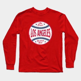 Los Angeles Retro Big League Baseball - Red Long Sleeve T-Shirt